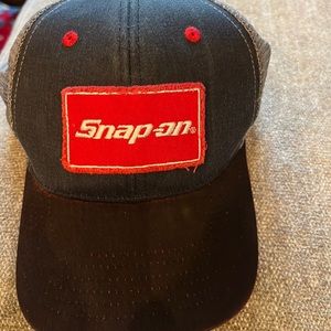 Snap On hat.  Dark blue with gray